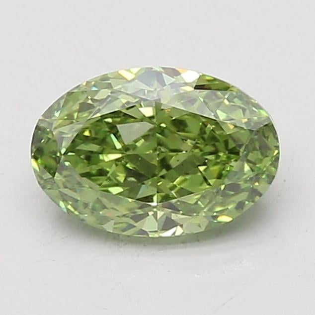 1.58 Ct. Fancy Vivid Green Oval Lab Grown Diamond
