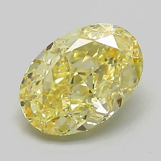 1.07 Ct. Fancy Intense  Yellow Oval Lab Grown Diamond