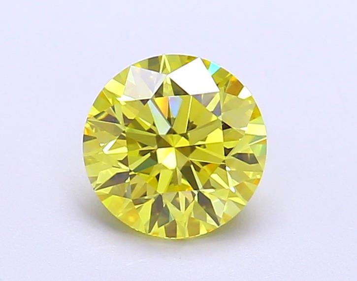 1.12 Ct. Fancy Vivid  Yellow Round Lab Grown Diamond