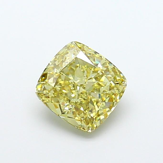 3.06 Ct. Fancy Yellow Cushion Lab Grown Diamond