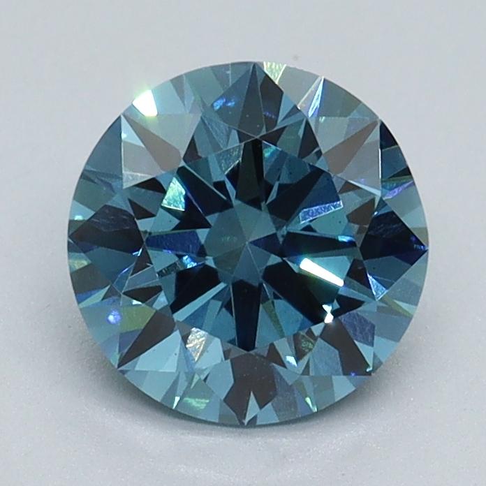 1.16 Ct. Fancy Vivid Blue Round Lab Grown Diamond