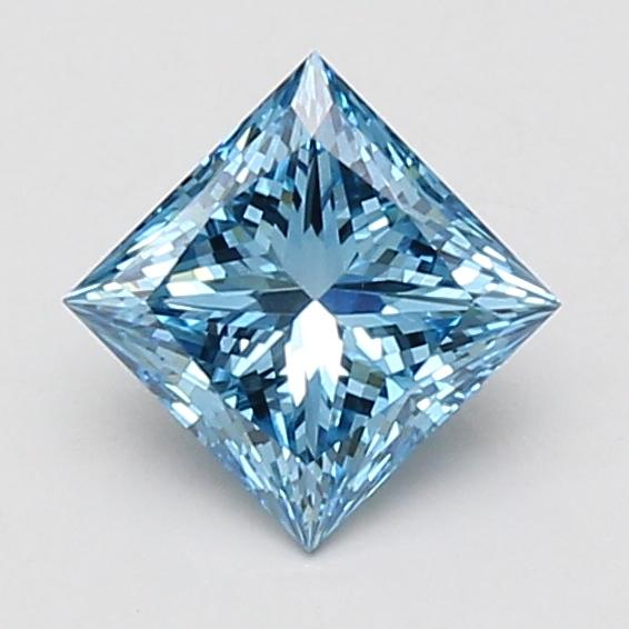 1.05 Ct. Fancy Vivid Blue Princess Lab Grown Diamond