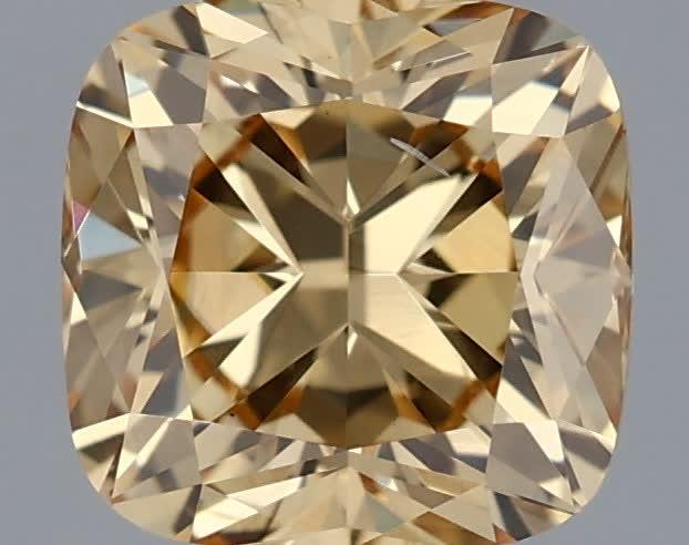 0.72 Ct. Fancy Intense Yellow Cushion Lab Grown Diamond