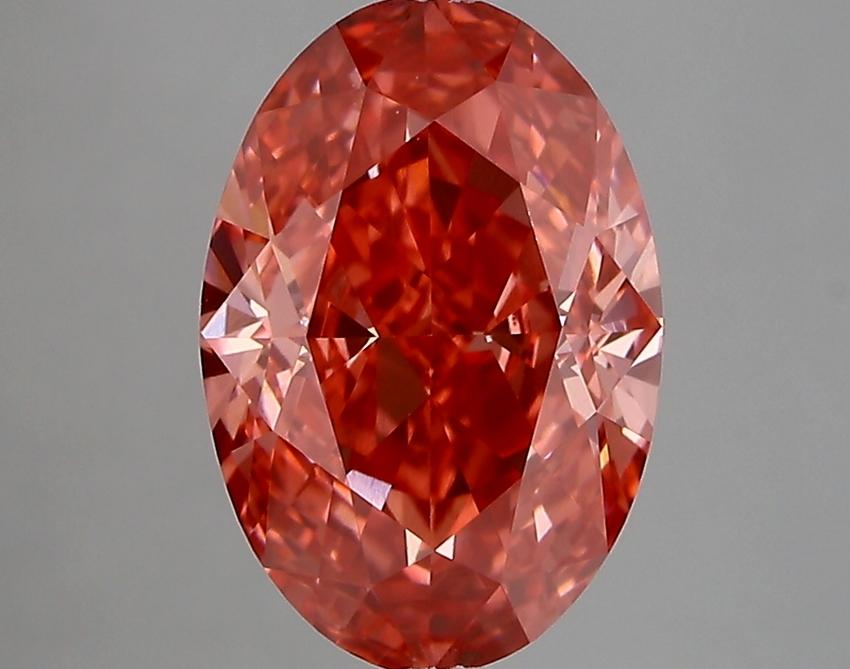 3.4 Ct. Fancy Vivid Pink Oval Lab Grown Diamond