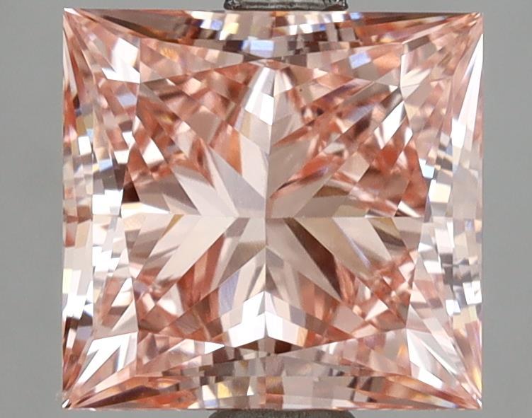 3.05 Ct. Fancy Vivid Pink Princess Lab Grown Diamond