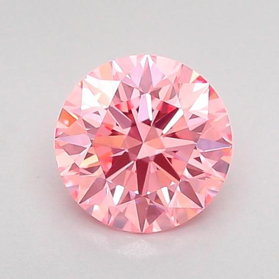 0.82 Ct. Fancy Vivid Pink Round Lab Grown Diamond