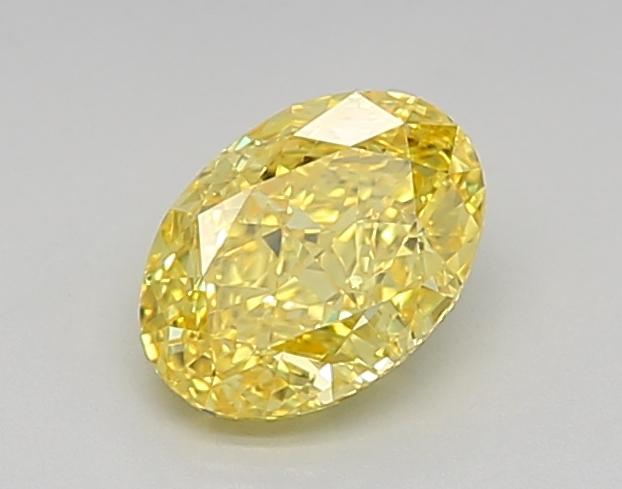 1.08 Ct. Fancy Vivid  Yellow Oval Lab Grown Diamond
