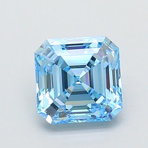1.05 Ct. Fancy Vivid Blue Asscher Lab Grown Diamond