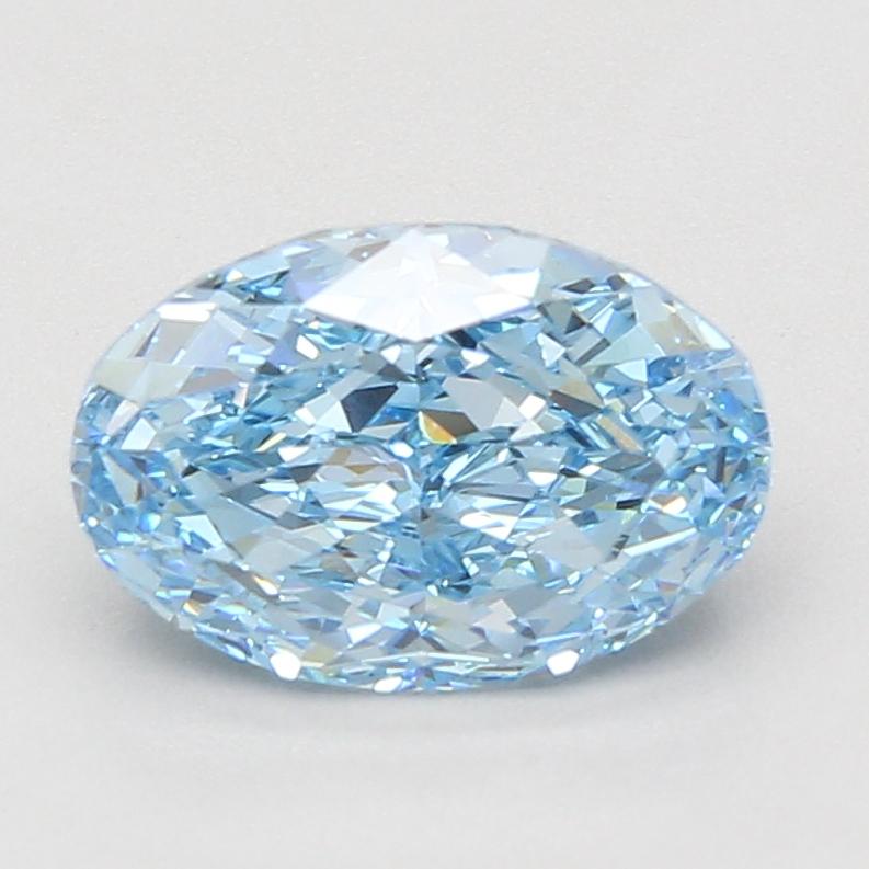 3.08 Ct. Fancy Vivid Blue Oval Lab Grown Diamond