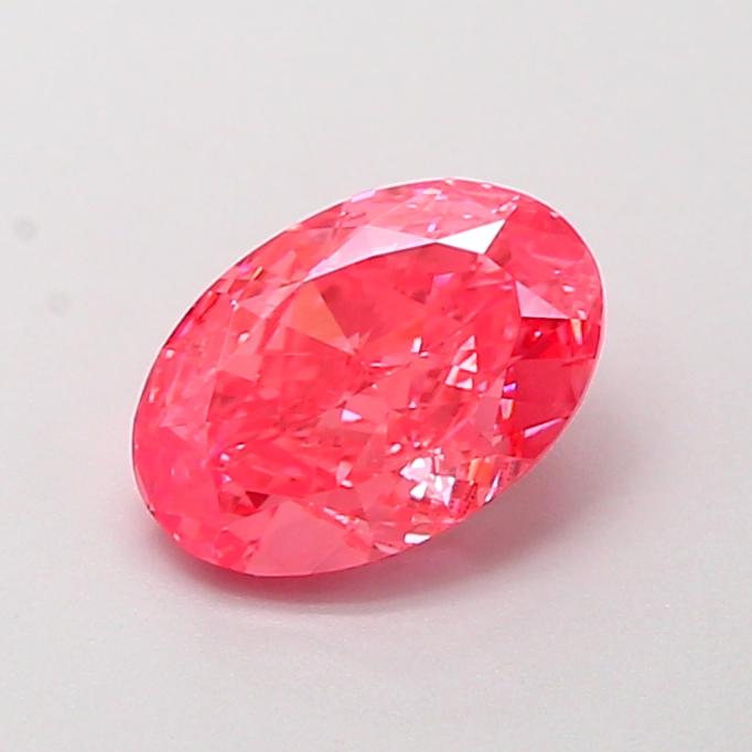 1.01 Ct. Fancy Vivid Pink Oval Lab Grown Diamond