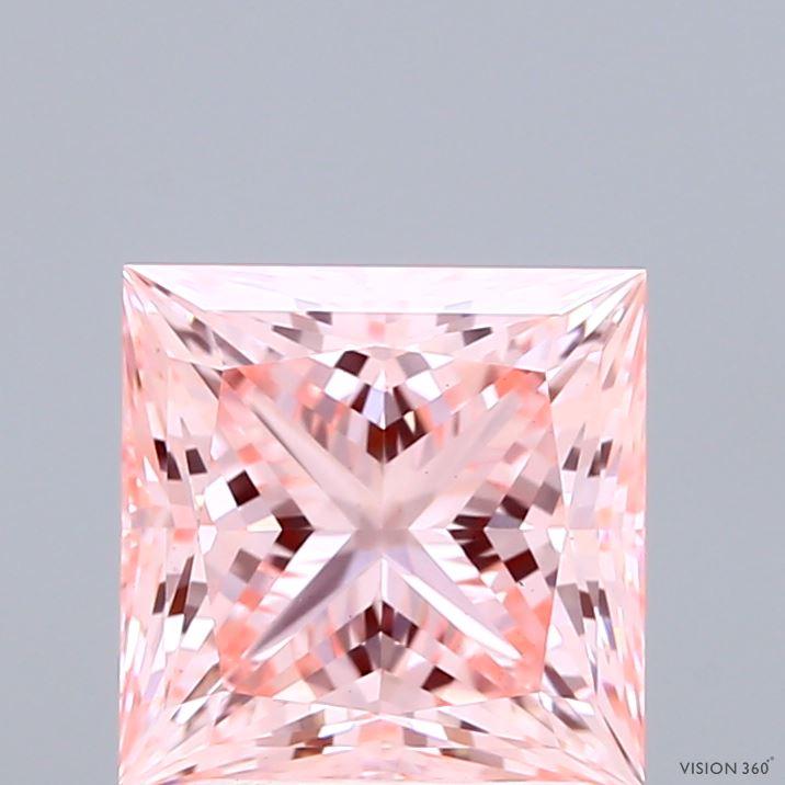 2.59 Ct. Fancy Intense Pink Princess Lab Grown Diamond
