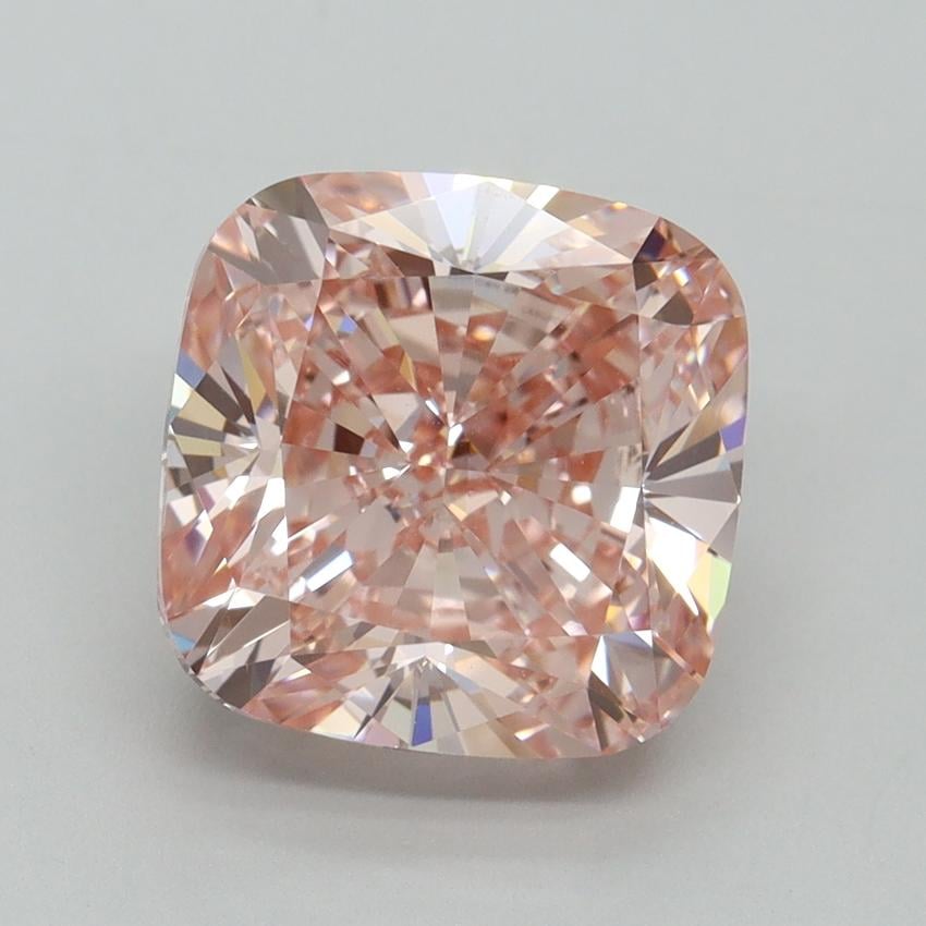 5.01 Ct. Fancy Intense Pink Cushion Lab Grown Diamond