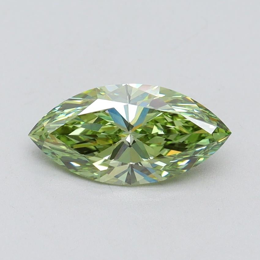 1.00 Ct. Fancy Vivid Green Marquise Lab Grown Diamond