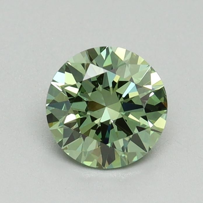 0.65 Ct. Fancy Vivid Green Round Lab Grown Diamond