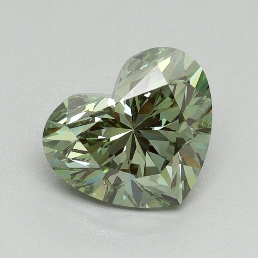 1.51 Ct. Fancy Vivid Pacific Green Heart Lab Grown Diamond