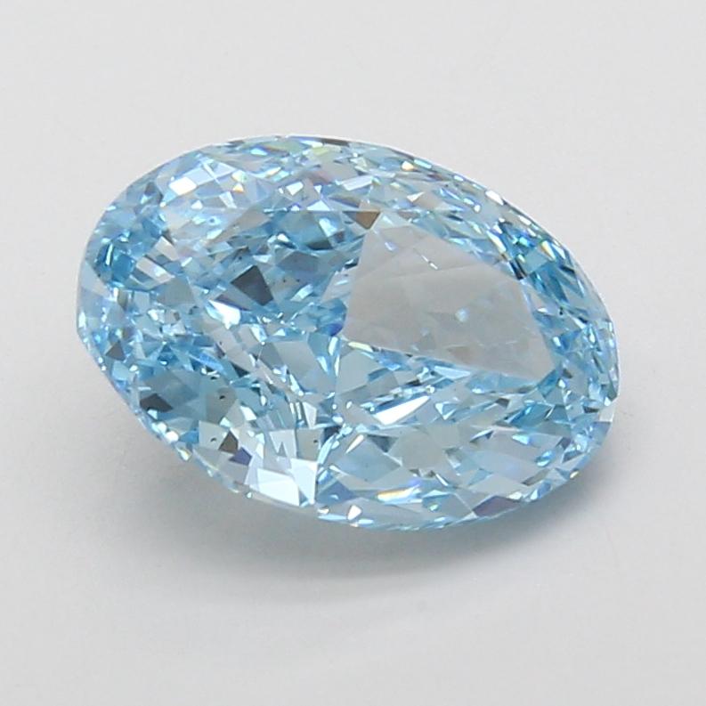 3.07 Ct. Fancy Vivid Blue Oval Lab Grown Diamond
