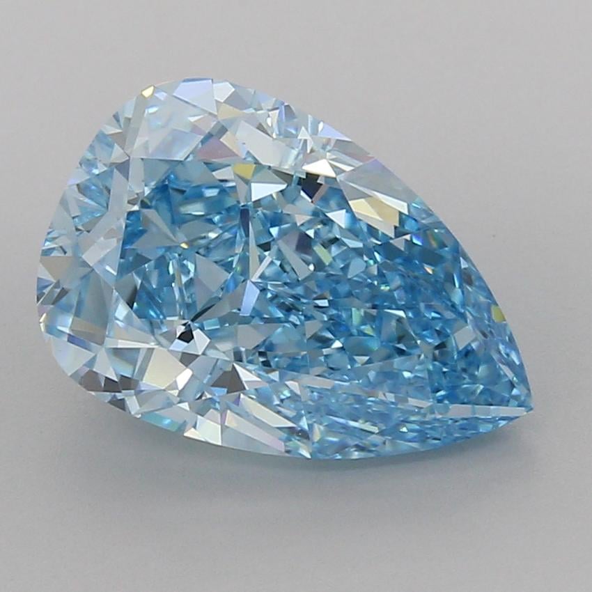 5.03 Ct. Fancy Vivid Blue Pear Lab Grown Diamond