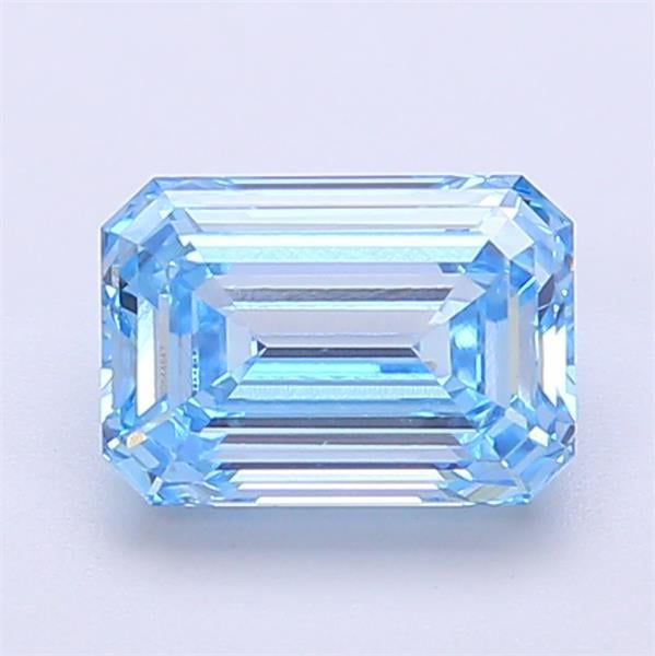 1.43 Ct. Fancy Vivid Blue Emerald Lab Grown Diamond