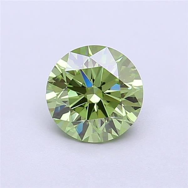 1.04 Ct. Fancy Vivid  Green Round Lab Grown Diamond