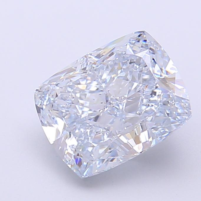 2.58 Ct. Fancy Light  Blue Cushion Lab Grown Diamond