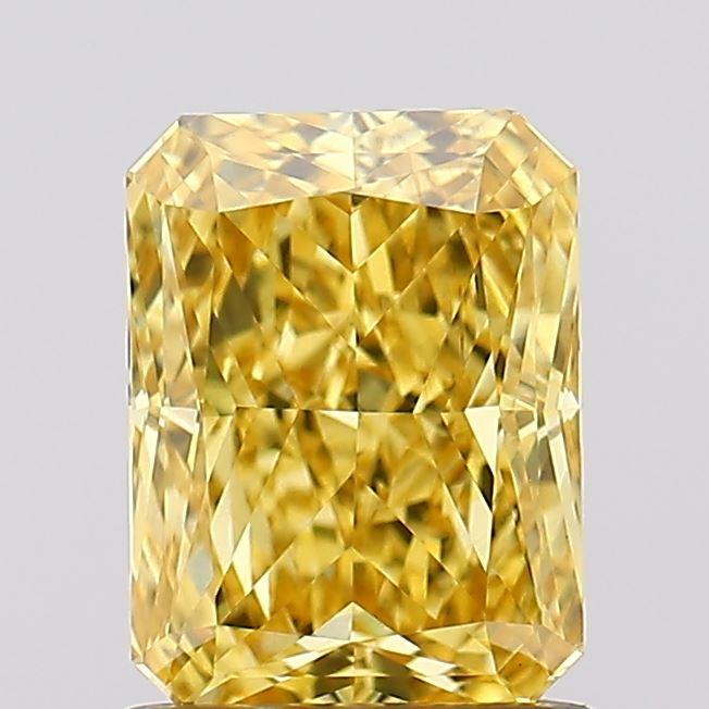 1.34 Ct. Fancy Vivid  Yellow Radiant Lab Grown Diamond
