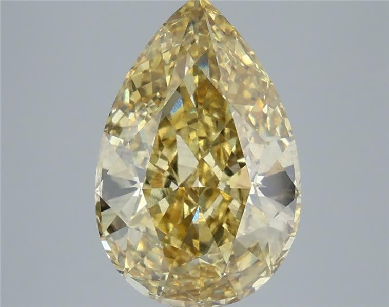 5.09 Ct. Fancy Intense Yellow Pear Lab Grown Diamond