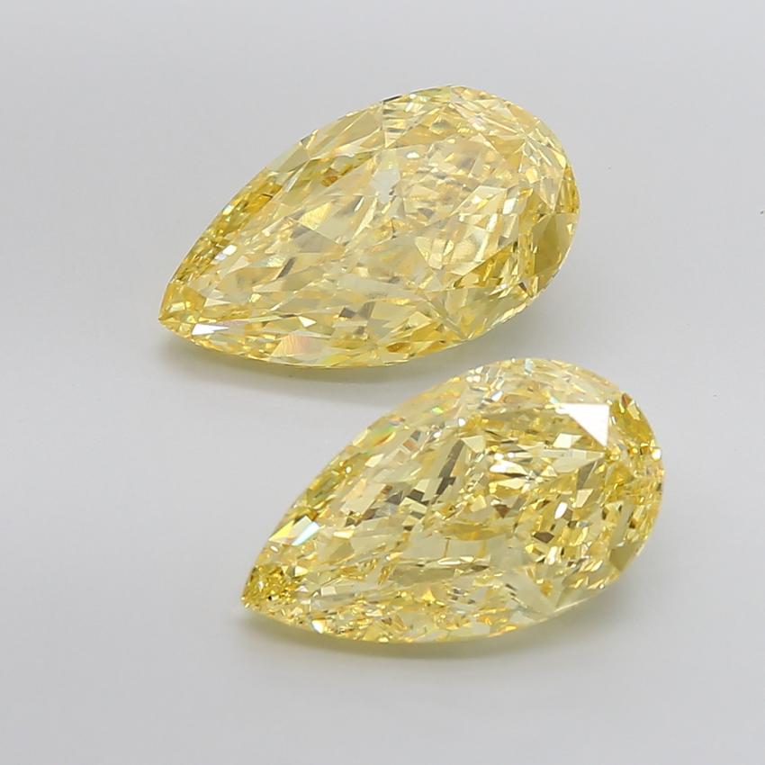 6.04 Ct. Fancy Yellow Pear Lab Grown Diamond