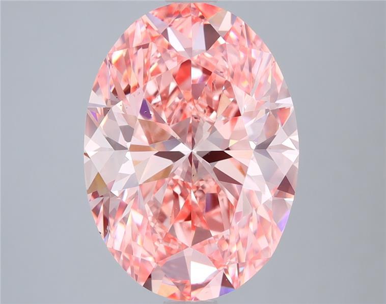 5.01 Ct. Fancy Vivid Pink Oval Lab Grown Diamond