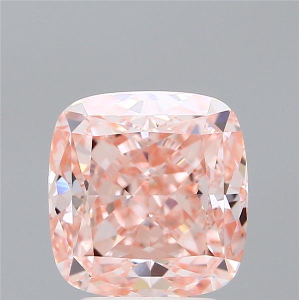 3.53 Ct. Fancy Vivid Pink Cushion Lab Grown Diamond