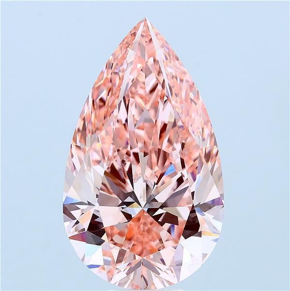 10.15 Ct. Fancy Vivid Pink Pear Lab Grown Diamond