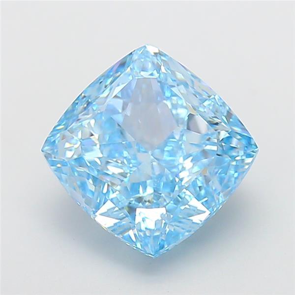 10.18 Ct. Fancy Vivid Blue Cushion Lab Grown Diamond