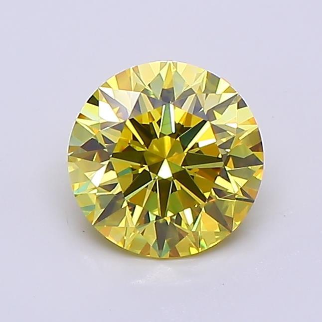 1.03 Ct. Fancy Intense Yellow Round Lab Grown Diamond