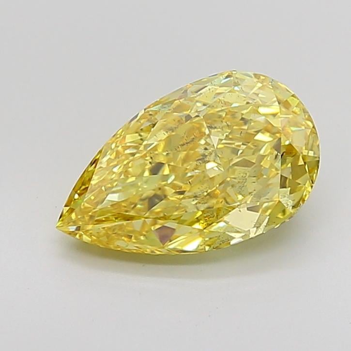 3.04 Ct. Fancy Vivid Yellow Pear Lab Grown Diamond