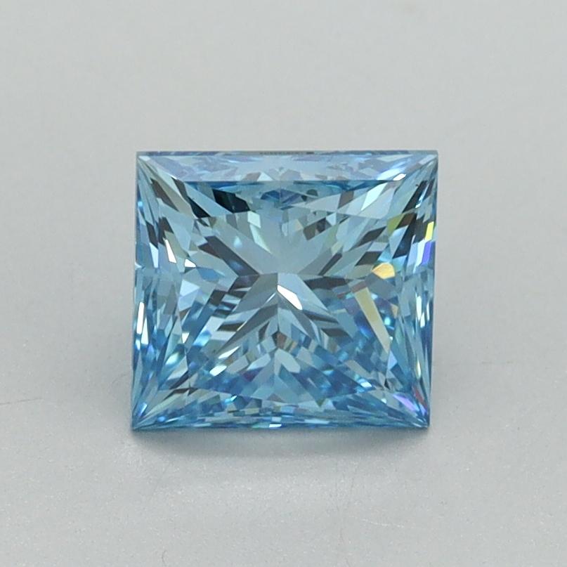 1.16 Ct. Fancy Vivid Blue Princess Lab Grown Diamond