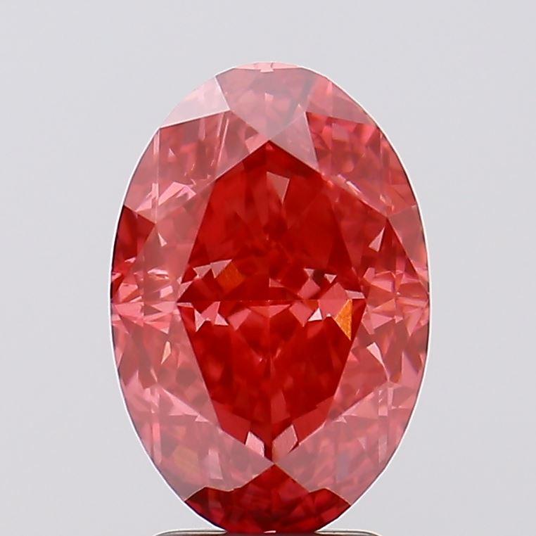 4.02 Ct. Fancy Vivid Pink Oval Lab Grown Diamond