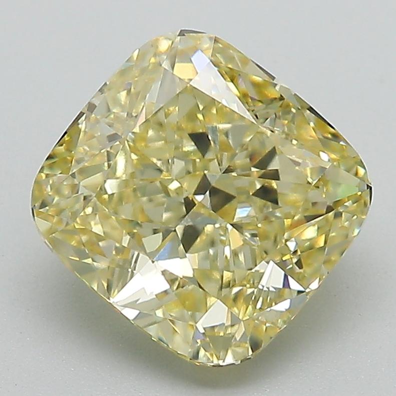 3.13 Ct. Fancy Intense Yellow Cushion Lab Grown Diamond