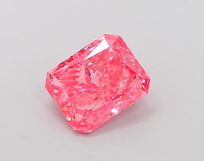 1.07 Ct. Fancy Vivid Pink Radiant Lab Grown Diamond