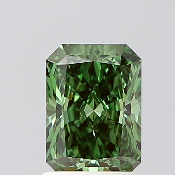 1.33 Ct. Fancy Vivid Green Radiant Lab Grown Diamond