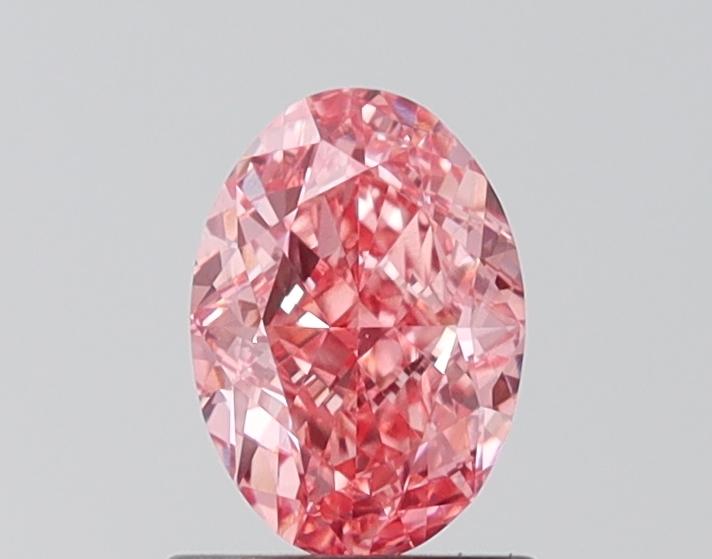 0.87 Ct. Fancy Vivid Pink Oval Lab Grown Diamond