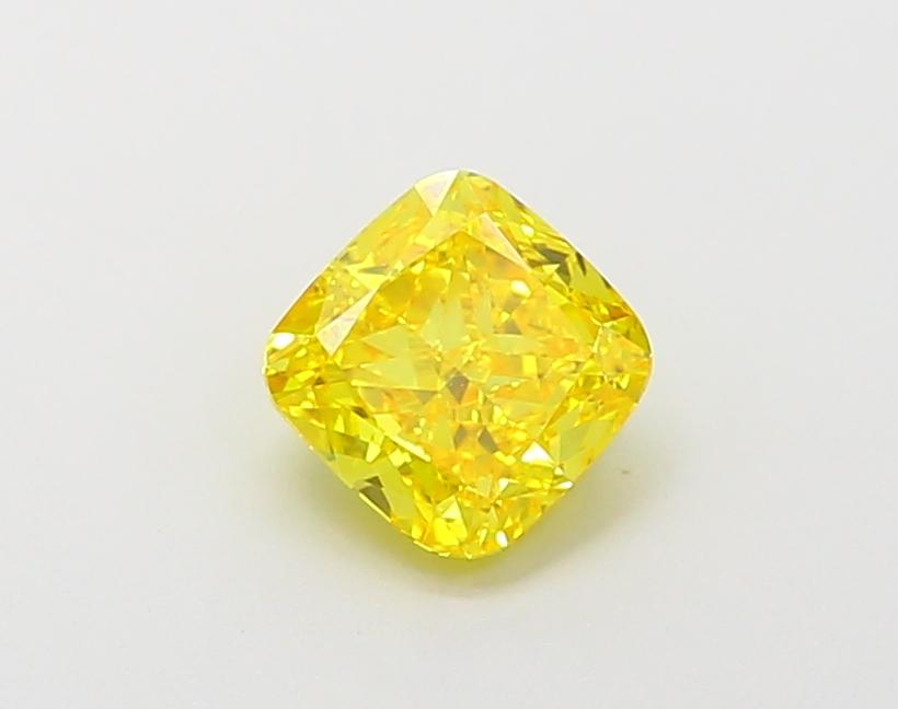 1.05 Ct. Fancy Vivid  Yellow Cushion Lab Grown Diamond