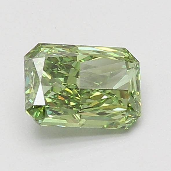 1.10 Ct. Fancy Vivid Green Radiant Lab Grown Diamond