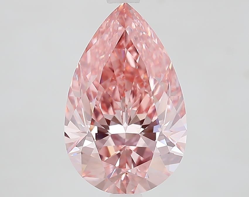 3.09 Ct. Fancy Vivid Pink Pear Lab Grown Diamond