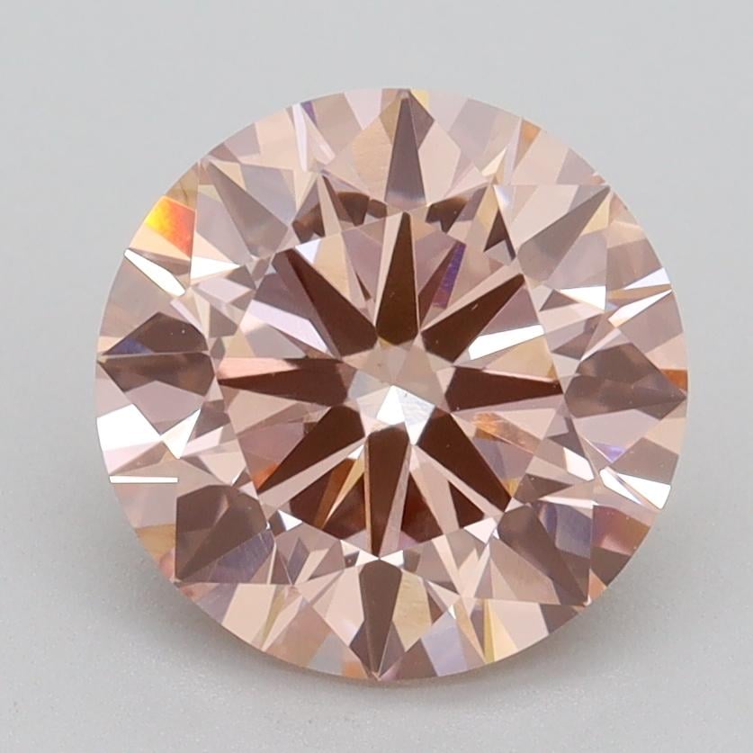 2.60 Ct. Fancy Intense Pink Round Lab Grown Diamond