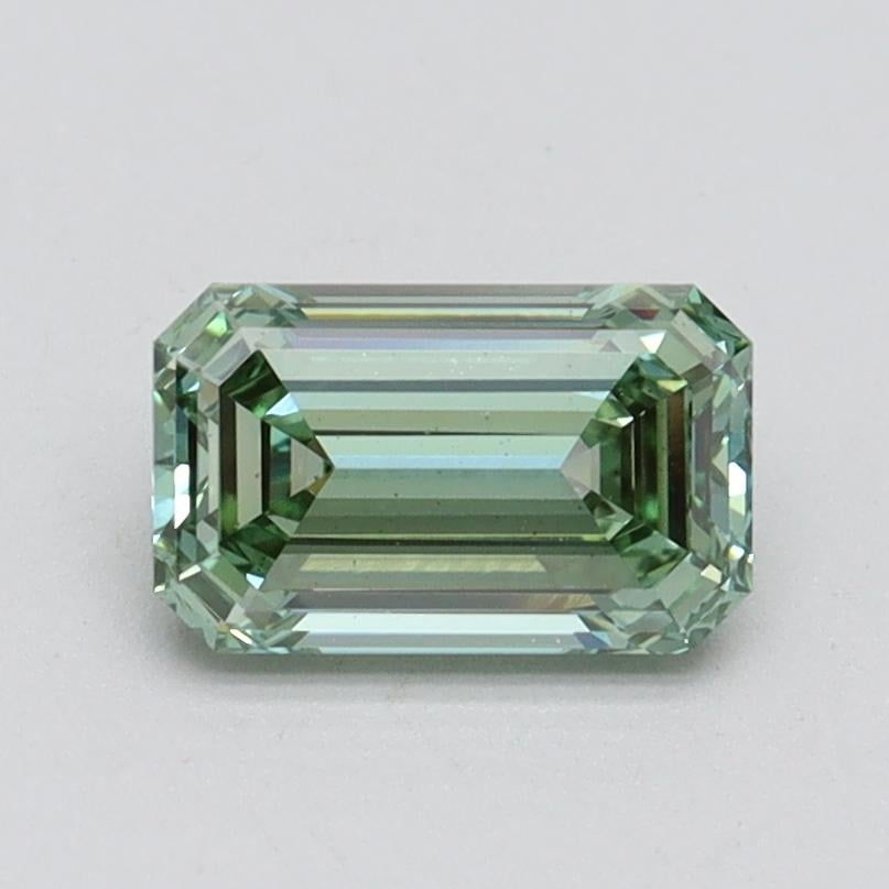 1.01 Ct. Fancy Intense Pacific Green Emerald Lab Grown Diamond