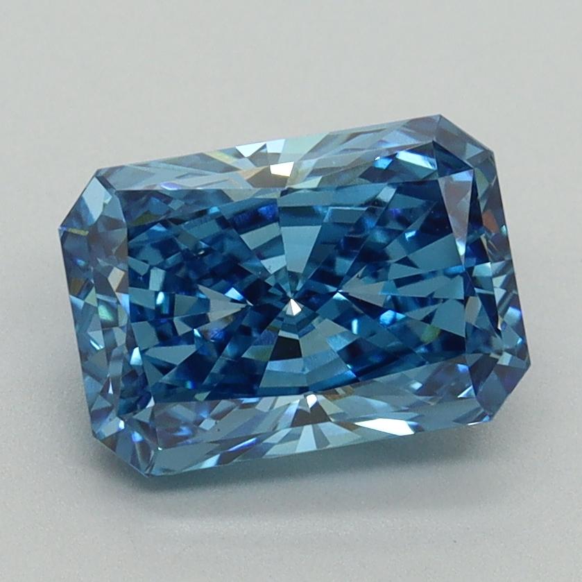 2.06 Ct. Fancy Vivid Blue Radiant Lab Grown Diamond