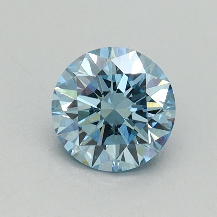 0.58 Ct. Fancy Vivid Blue Round Lab Grown Diamond