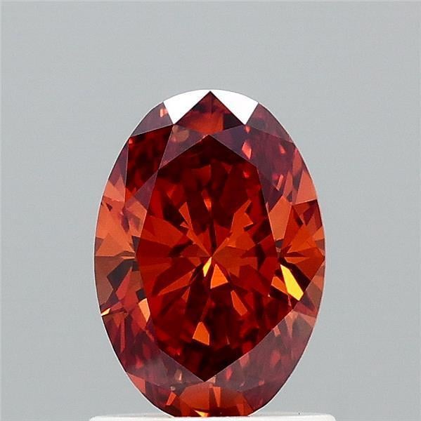 1.00 Ct. Fancy Intense Brownish Orange Oval Lab Grown Diamond