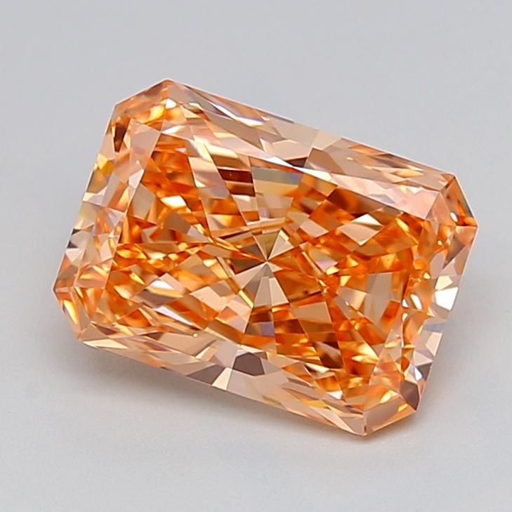 3.08 Ct. Fancy Vivid  Orange Radiant Lab Grown Diamond