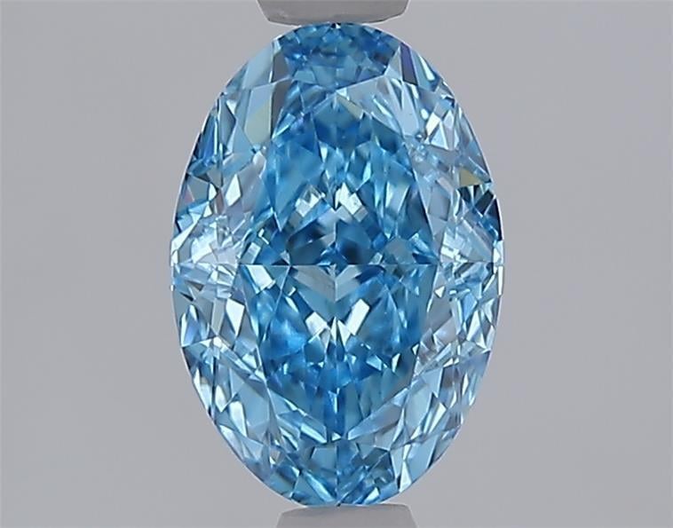1.29 Ct. Fancy Vivid Blue Blue Oval Lab Grown Diamond