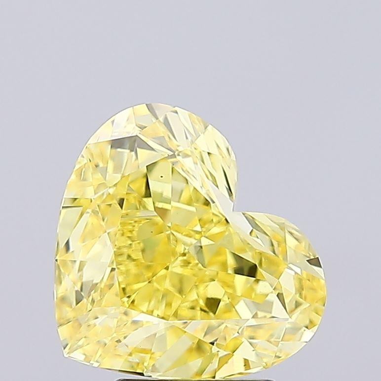 4.51 Ct. Fancy Vivid Yellow Heart Lab Grown Diamond
